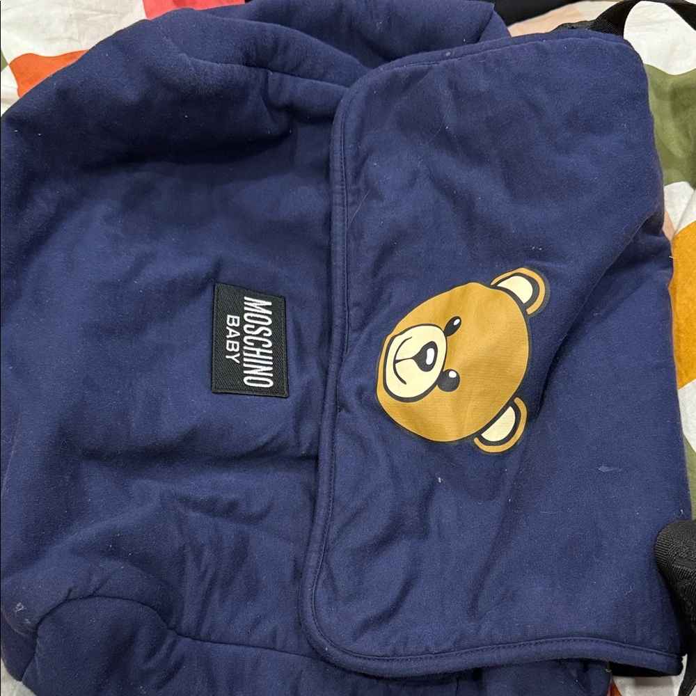 Moschino Navy Blue Bear Kids Bag